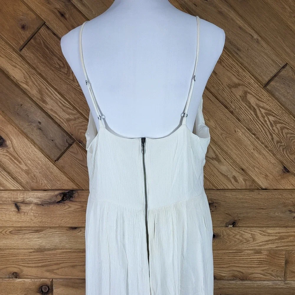 Xhilaration Maxi Dress Womens XXL Floral Embroidered Sleeveless White Multi